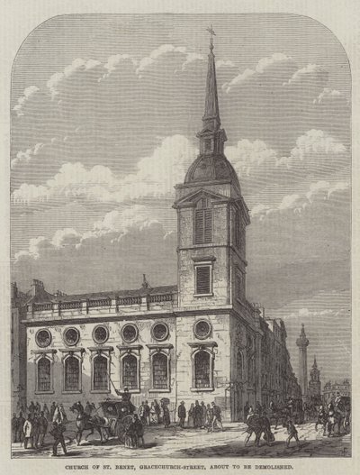 Iglesia de San Benet, Gracechurch-Street, a punto de ser demolida de Frank Watkins